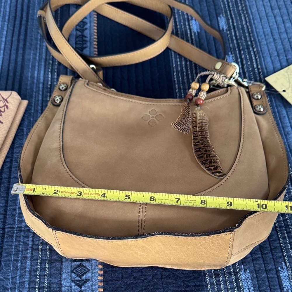 Patricia Nash Nubuck Collection Tan Leather Shoulder Bag. New - Picture 14 of 16